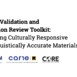 Cultural Validation and Translation Review Toolkit: Developing Culturally Responsive and Linguistically Accurate Materials